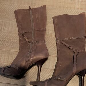 Guess Dark Brown Heeled Boots